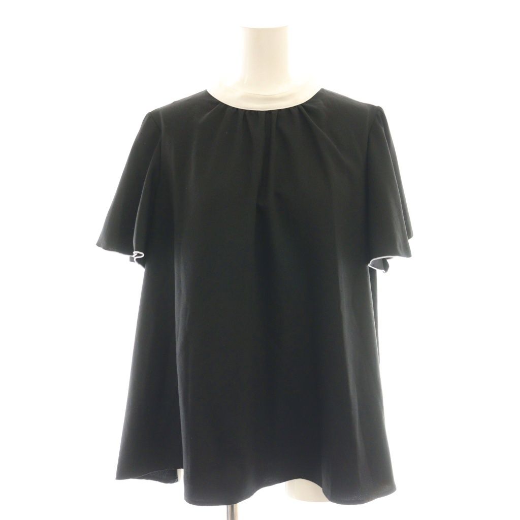 ルネ Rene フリルスリーブブラウス プルオーバー 半袖 34 ブラック 5321020 DF OS