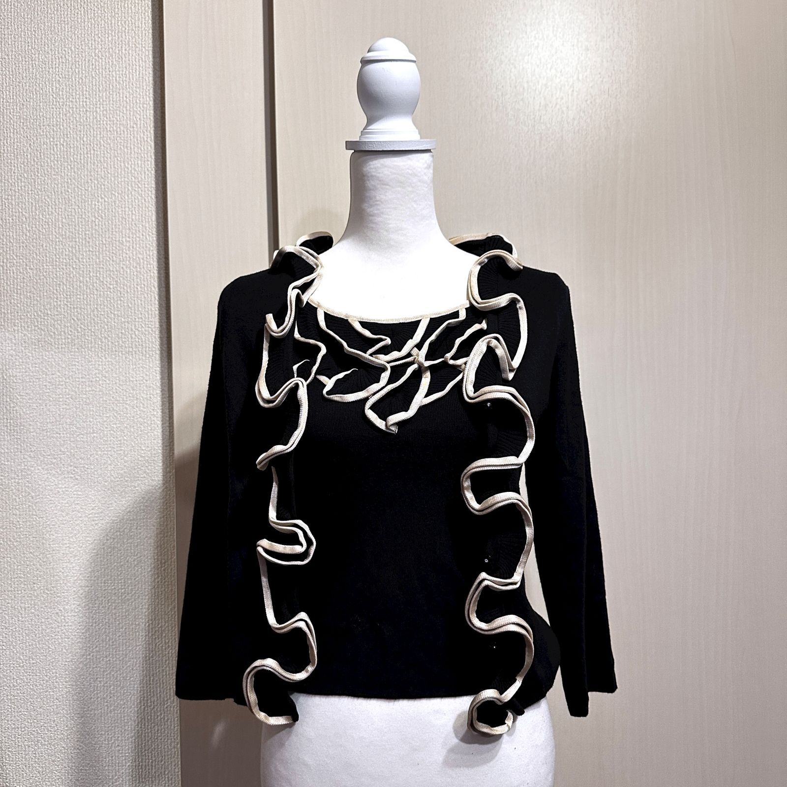 FRANCO FERRARO セットアップ 半袖トップス・カーディガン 黒×白