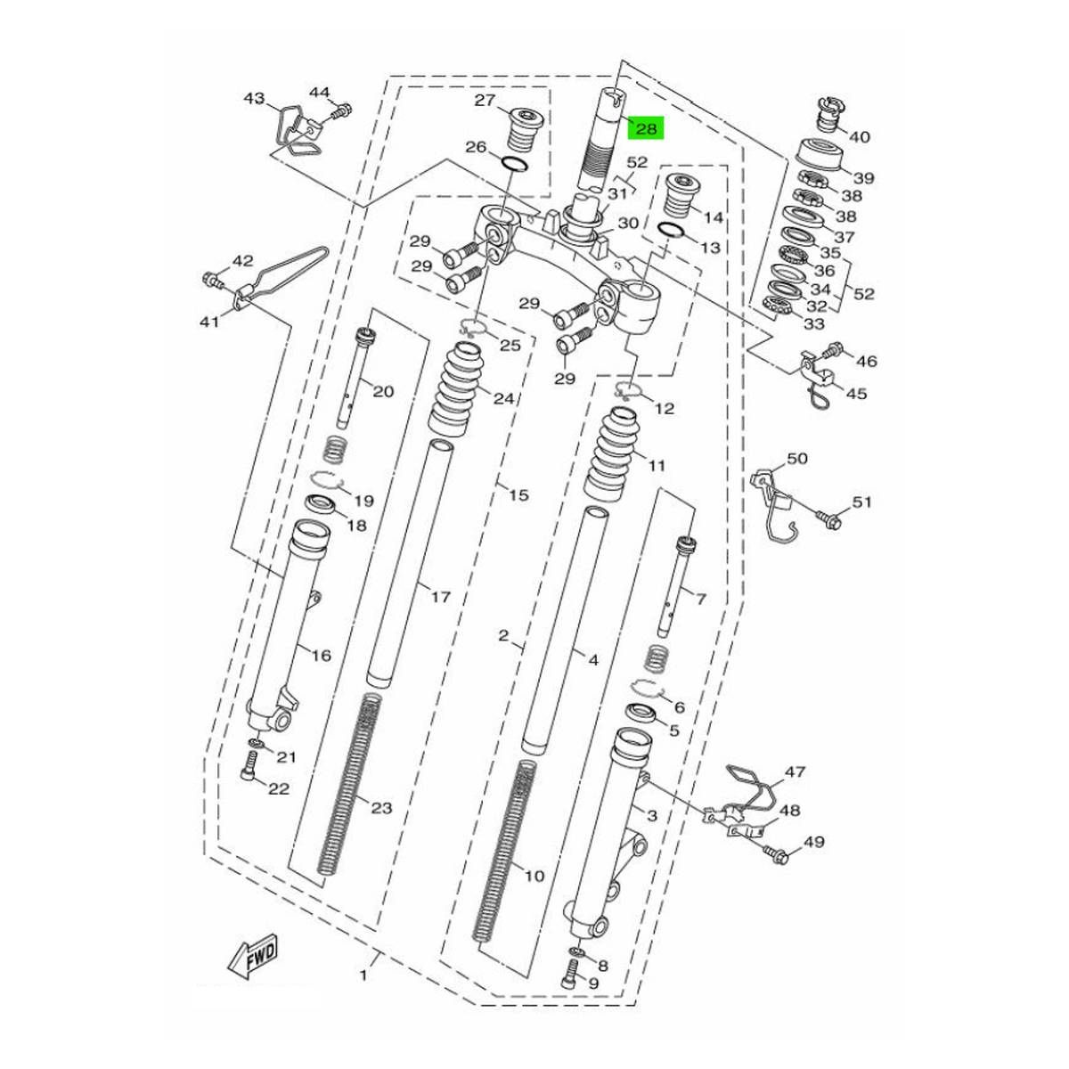 台湾ヤマハ純正 アクシスZ AXIS Z ステム ステアリング アンダー