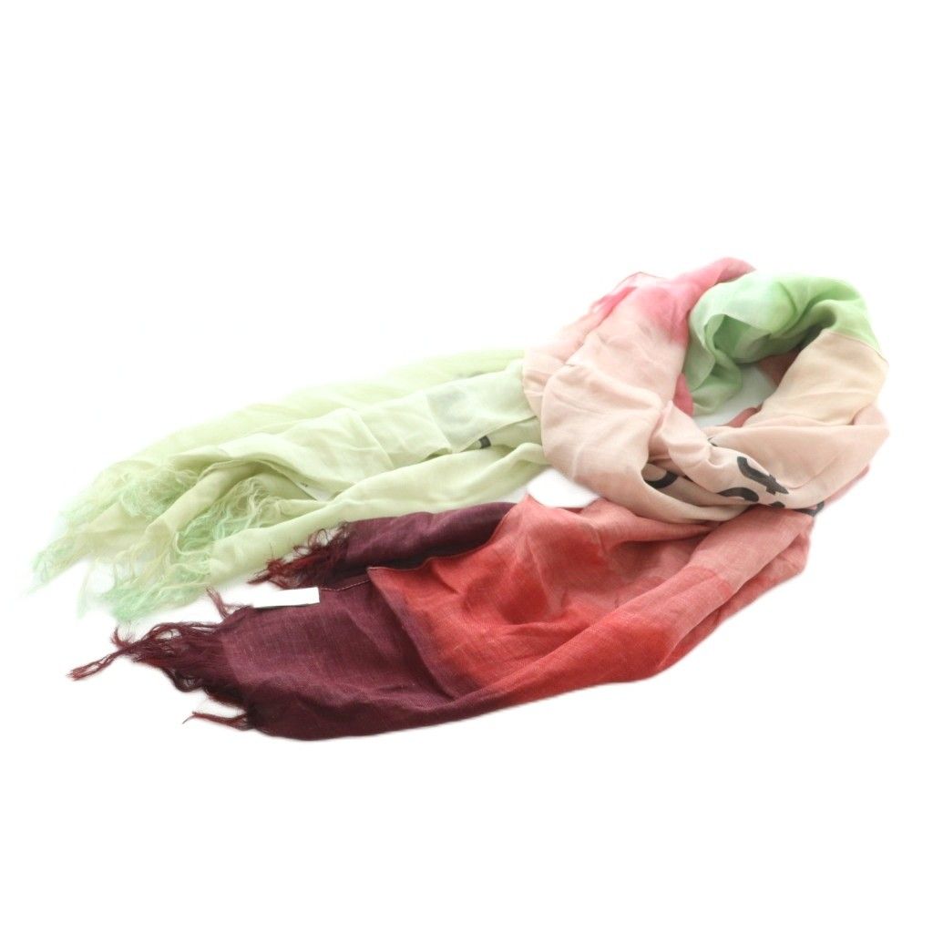 アクネ ストゥディオズ Acne Studios ストール カシミヤ混 グラデーション 210×65cm 緑 赤 CA0339 MI OS