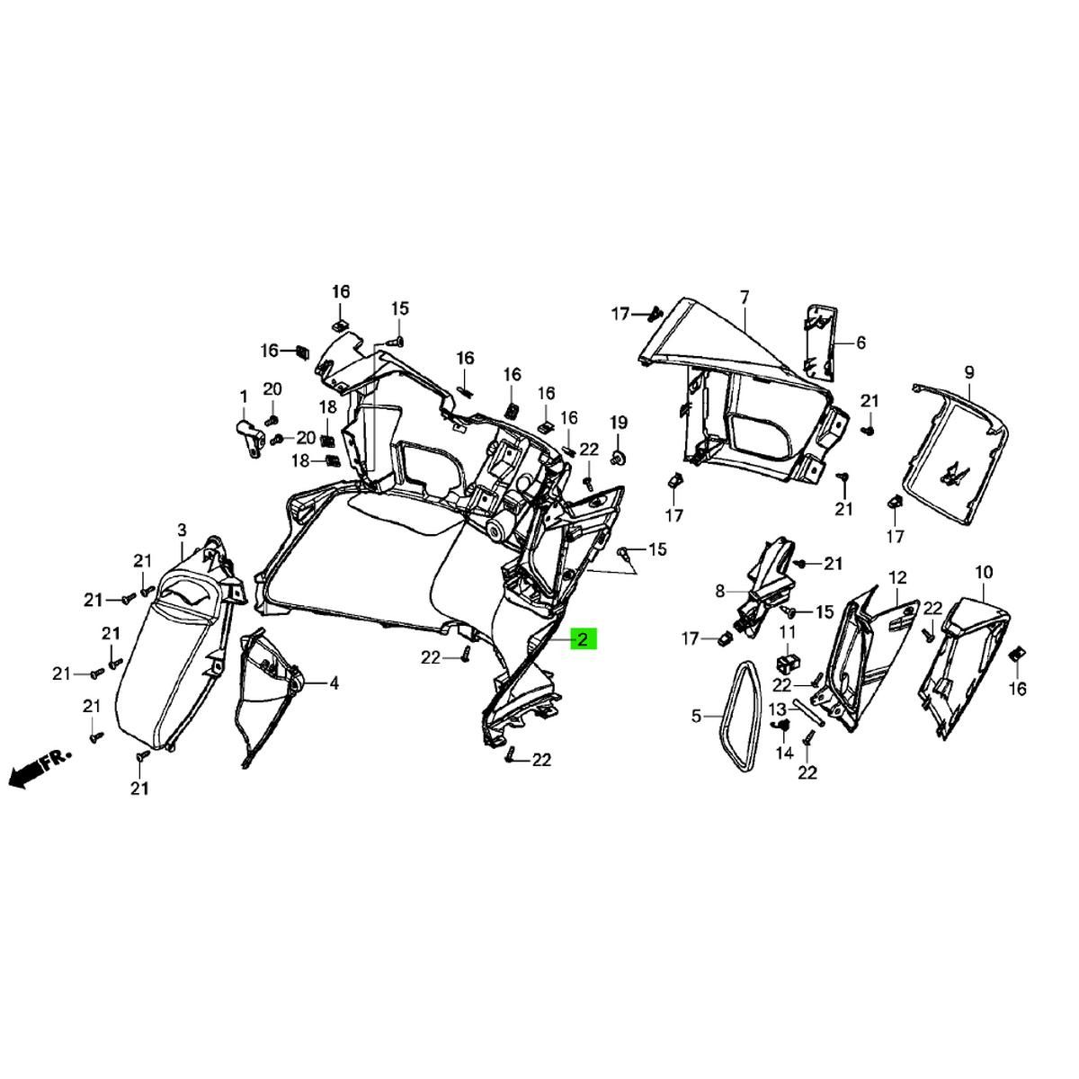 ベトナムホンダ純正 PCX JF81 JF84 PCX150 KF30 カバー インナー