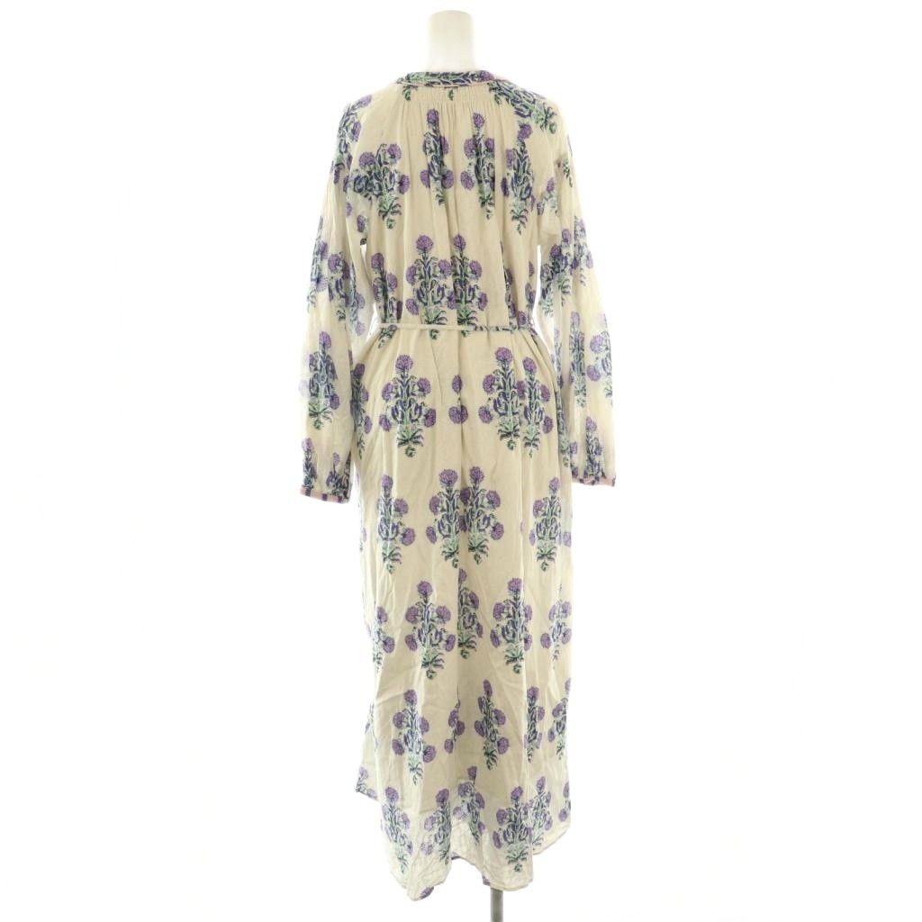 ヌキテパ NE QUITTEZ PAS! 24 SS COTTON JQD MARIGOLD PRINT ワンピース ロング M オフホワイト マルチ ES OS SH