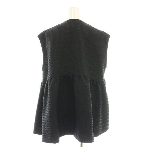 エラ eLLa doby cloth frill vest ベスト ジレ F ブラック DF OS