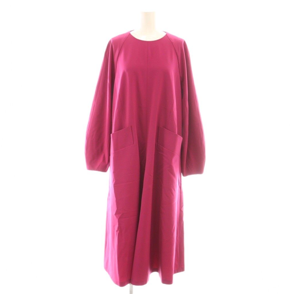 アドーア ADORE 24AW ハイツイストWクロスワンピース ロング 38 ピンク DF OS