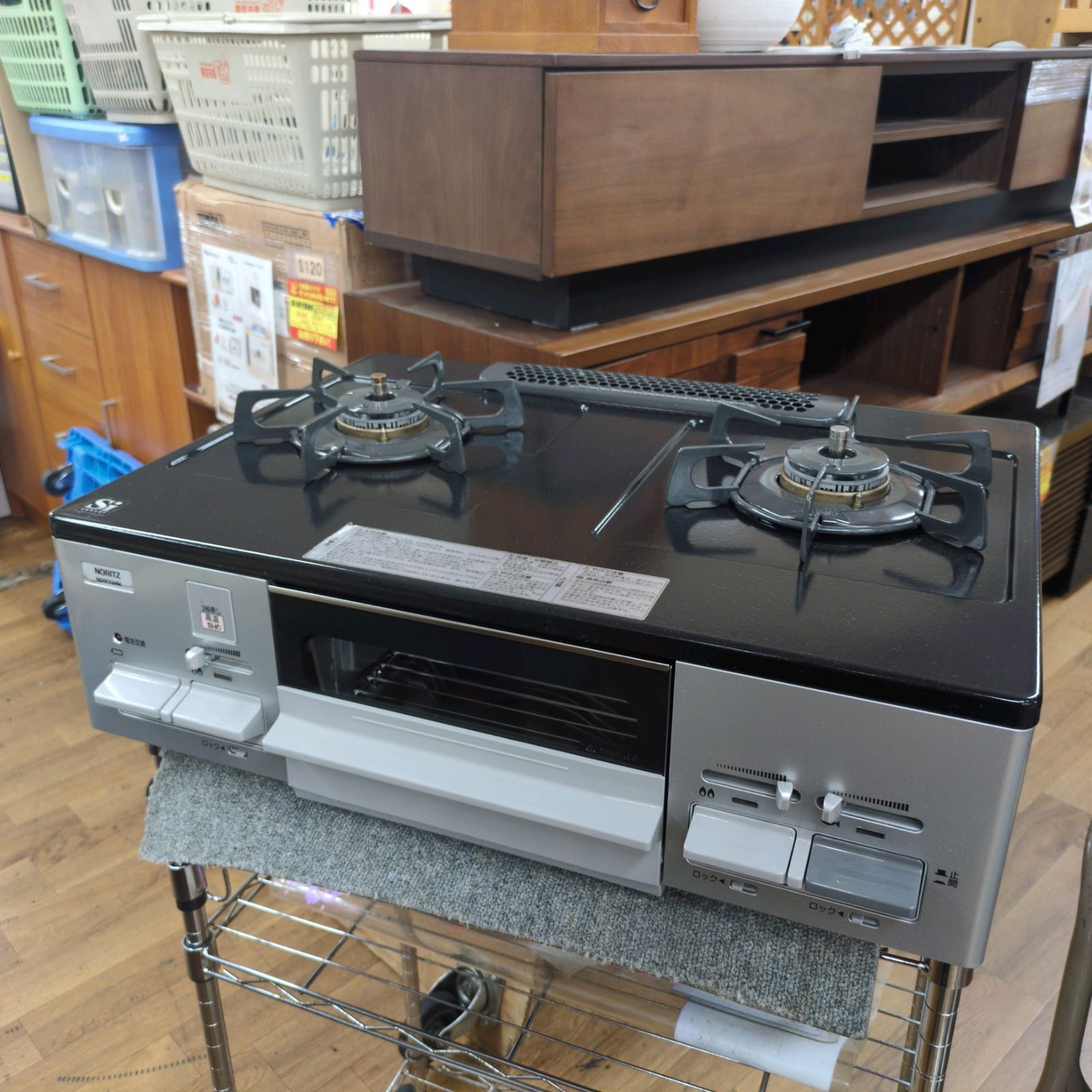 J516 ★多少の使用感有り★2020年製★ノーリツ★LPガスコンロ★水無し片面焼きグリル J516 ☆多少の使用感有り☆2020年製☆ノーリツ☆LPガスコンロ☆水無し