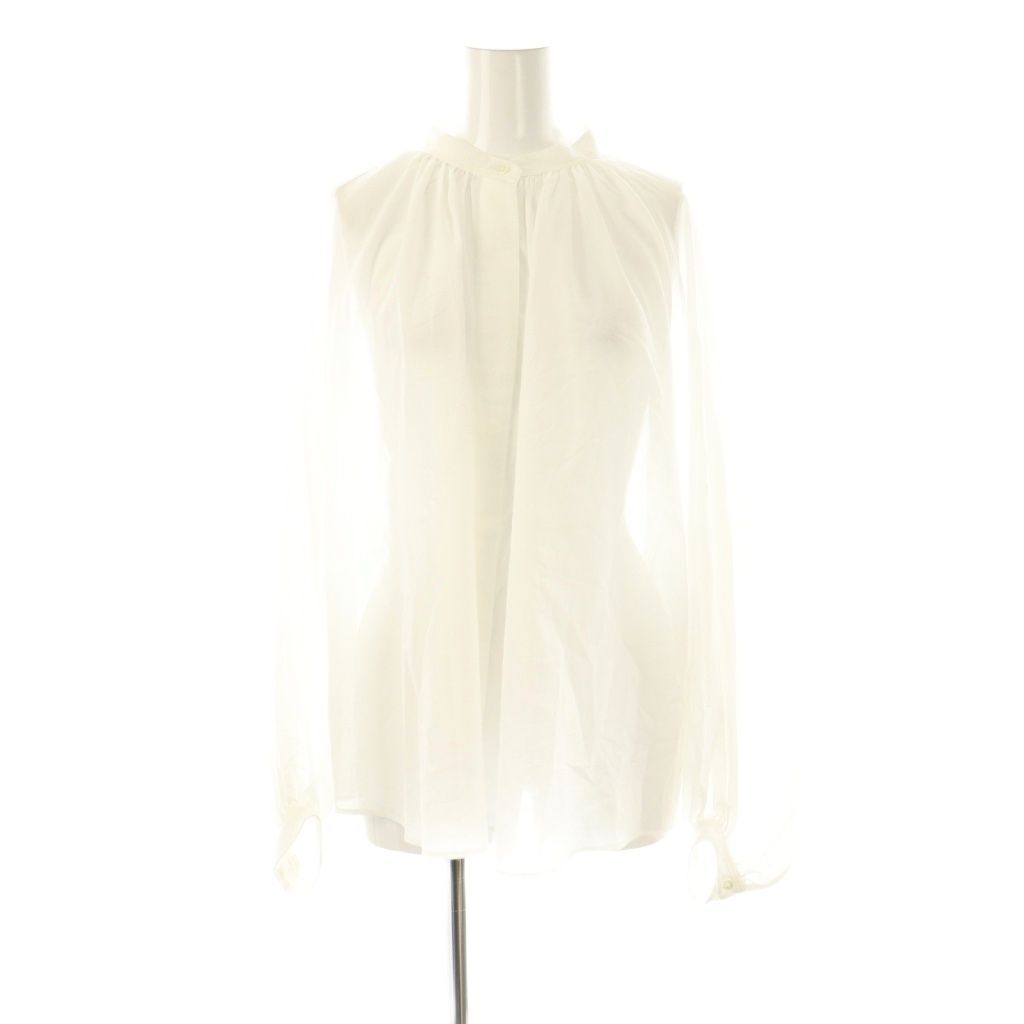 フレームワーク Framework 25SS コットンボイルエアリーギャザーブラウス シャツ F ホワイト DF OS