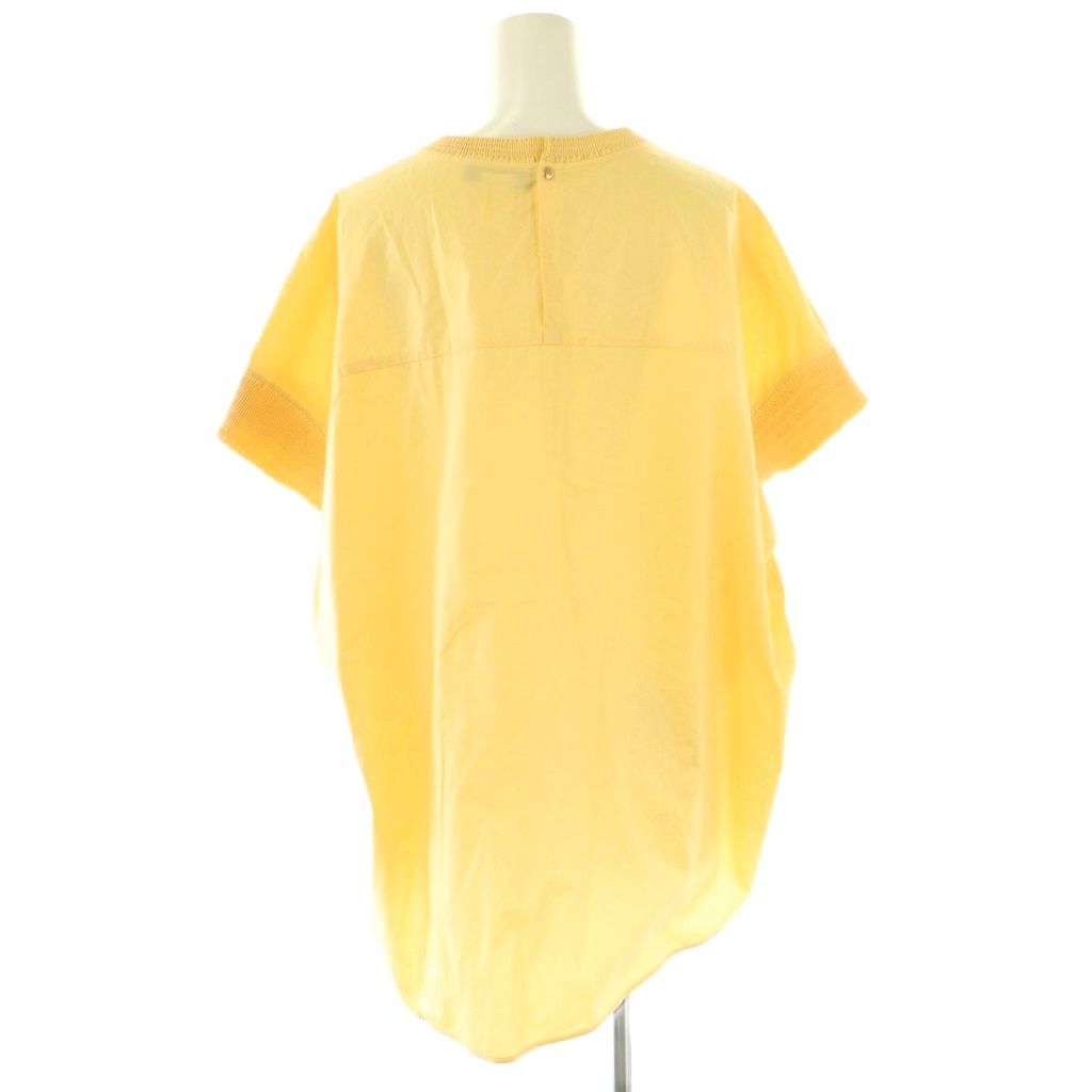 ドゥロワー Drawer Shirring sleeve blouse ブラウス 半袖 イエロー ES OS