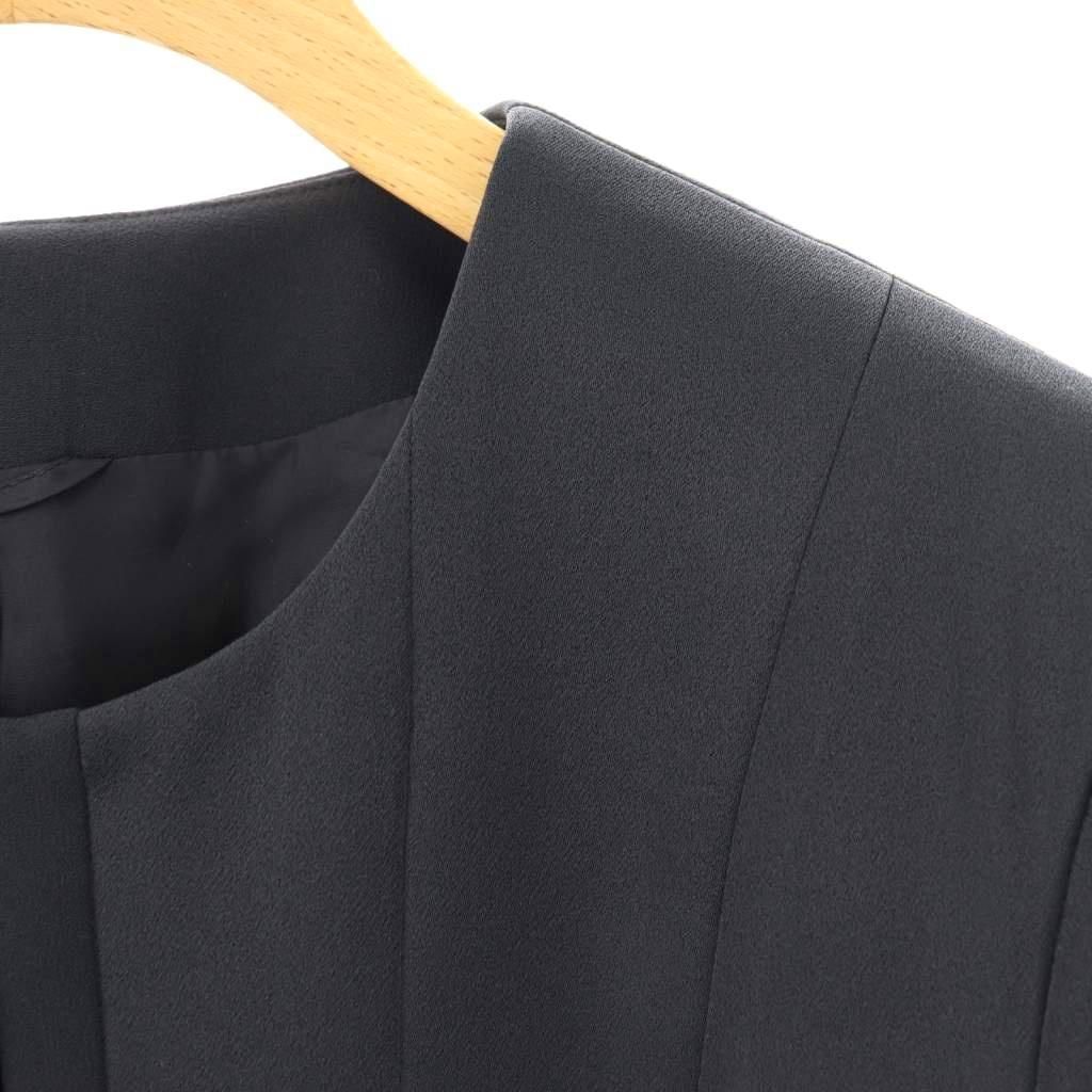 送料無料も! アナイ ANAYI トリアセテートサテンフ ジャケット ノー ジャケット 38 ネイビー ES OS