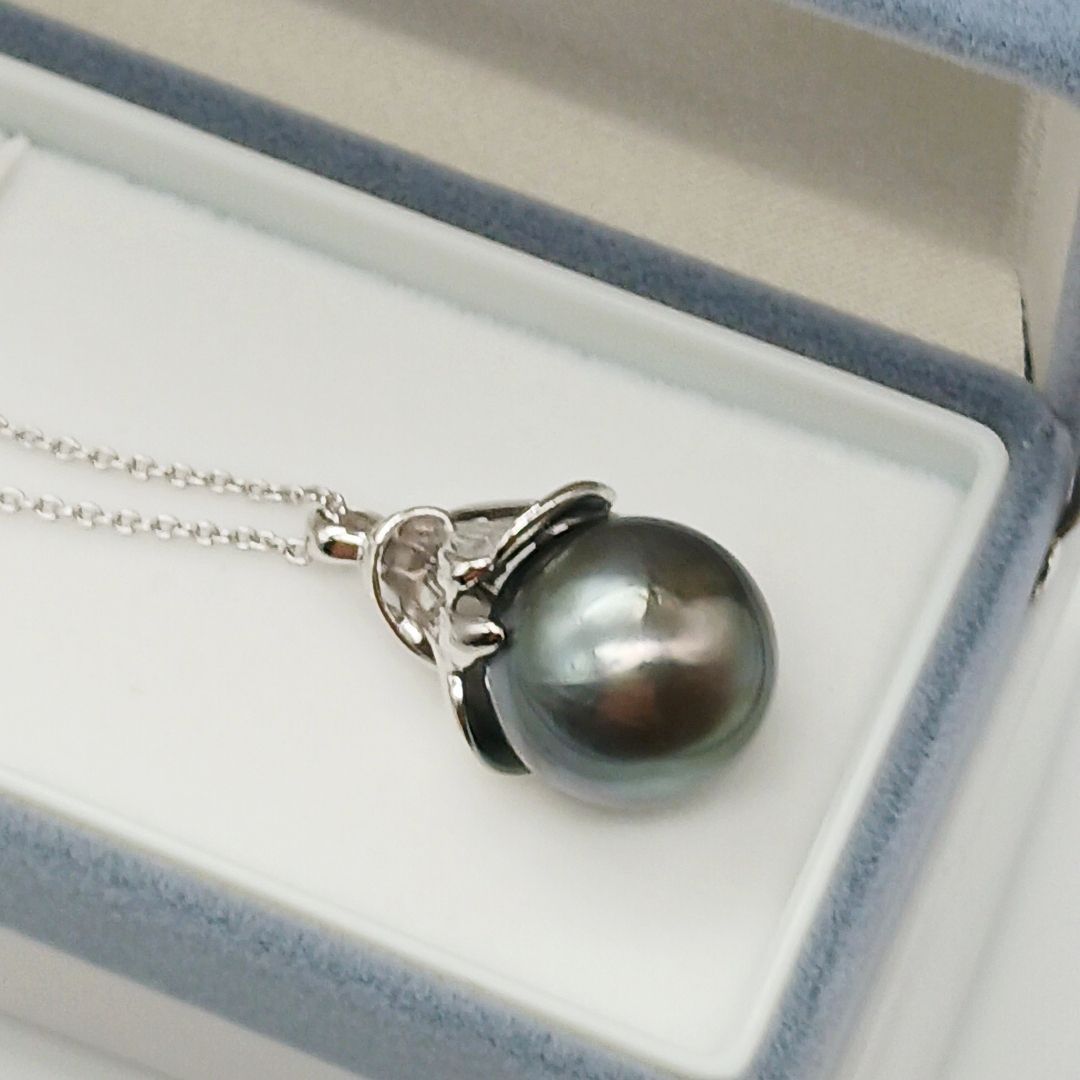 SV南洋黒蝶真珠ペンダント 大珠約14