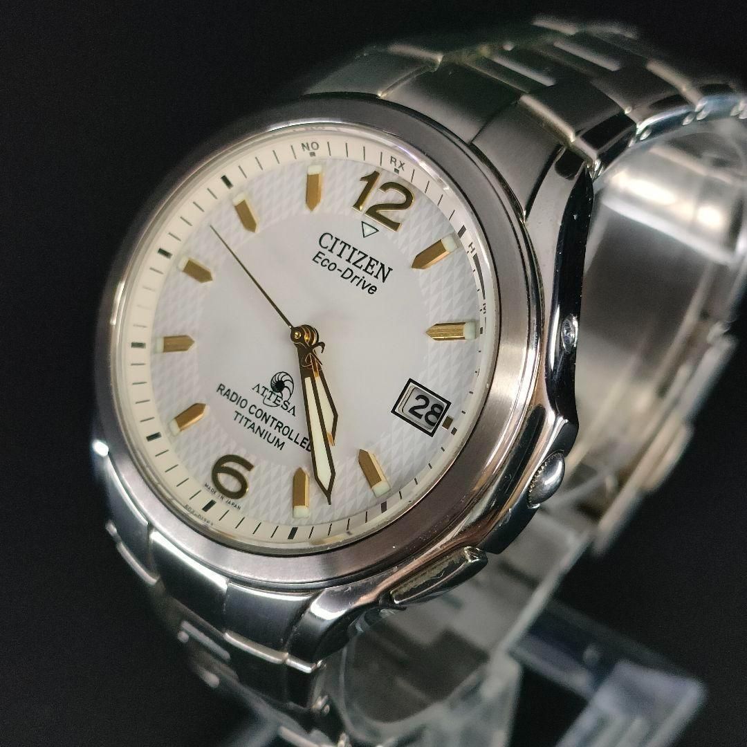 CITIZEN シチズン アテッサ ホワイト ゴールド シルバー ソーラー