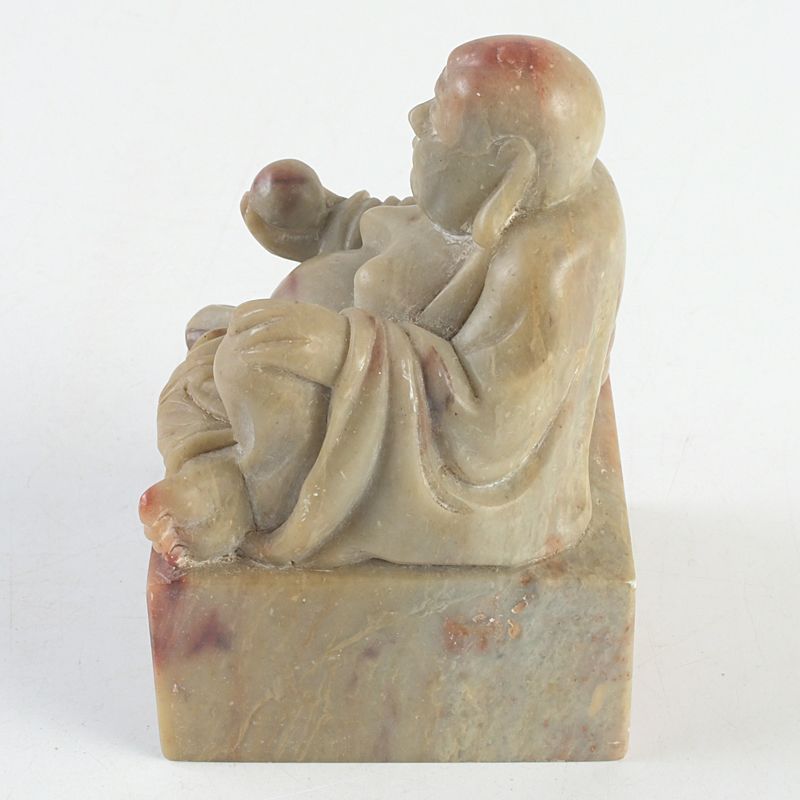 中国 玉石寿山石彫刻 布袋像 印材 置物 N S230 - メルカリ