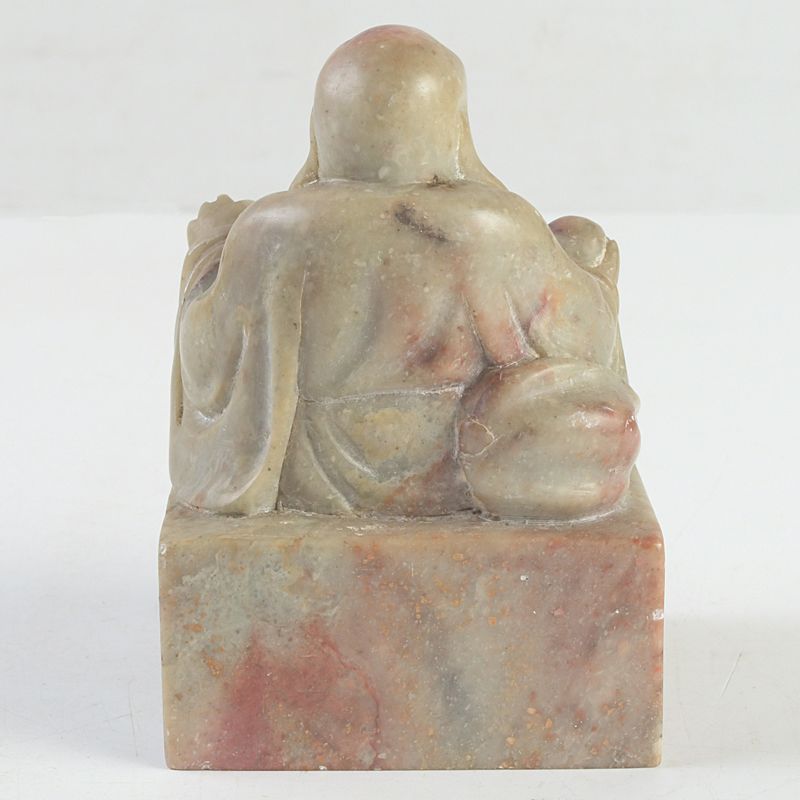 中国 玉石寿山石彫刻 布袋像 印材 置物 N S230 - メルカリ