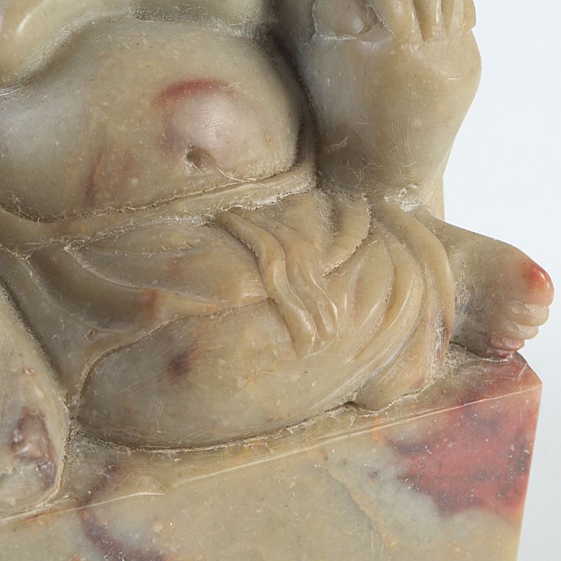 中国 玉石寿山石彫刻 布袋像 印材 置物 N S230 - メルカリ