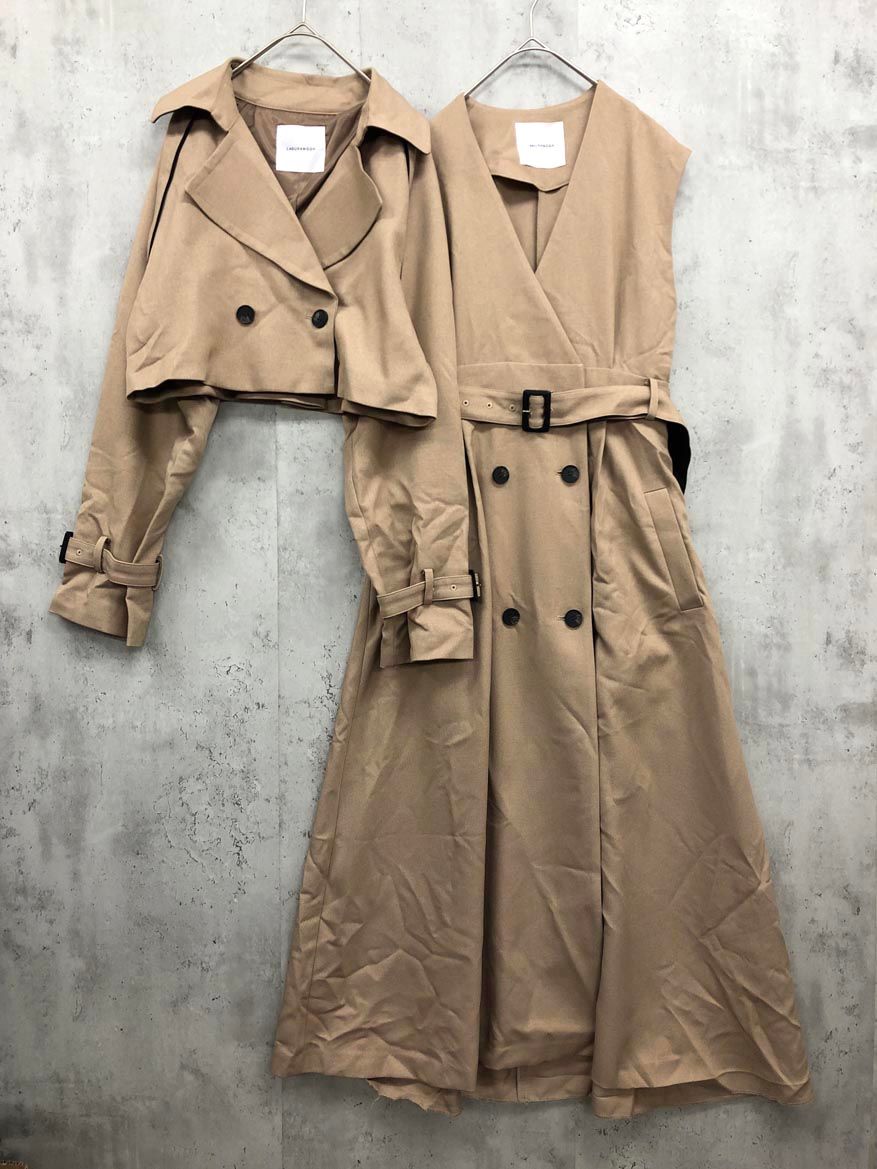 ラグナムーン 2 WAYバイ トレンチ コート sizeM ベージュ レディース