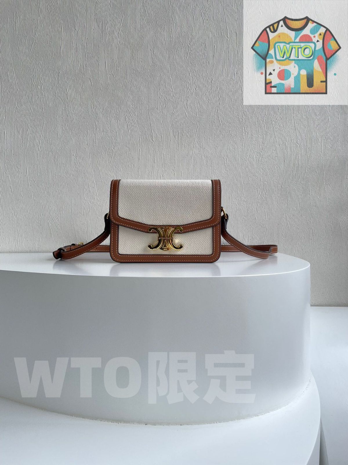 今日 CELINE セリーヌ TRIOMPHE 紡織カンヴァス × 小牛皮 ショルダーバッグ な価格で在庫あり