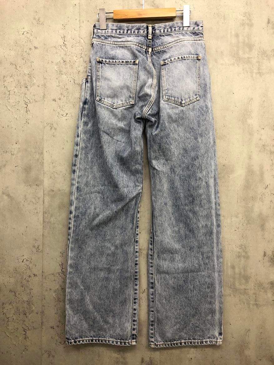 Whim Gazette ウィムガゼット WGZ1031502A0005 ポケット ストレート ワイドレッグ デニムパンツ size36 ブルー レディース