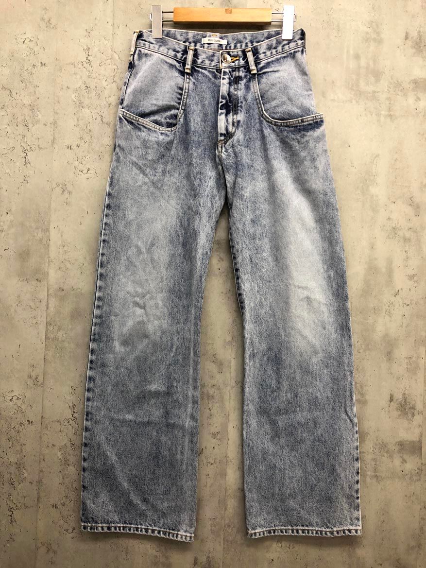 Whim Gazette ウィムガゼット WGZ1031502A0005 ポケット ストレート ワイドレッグ デニムパンツ size36 ブルー レディース