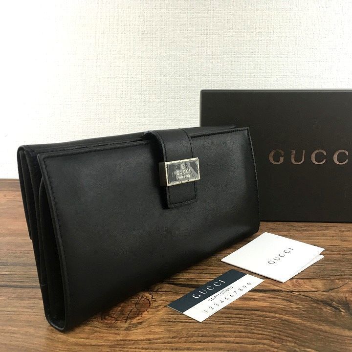 473 み GUCCI 長財布 035.0416.2103 ブラック Wホック財布 き