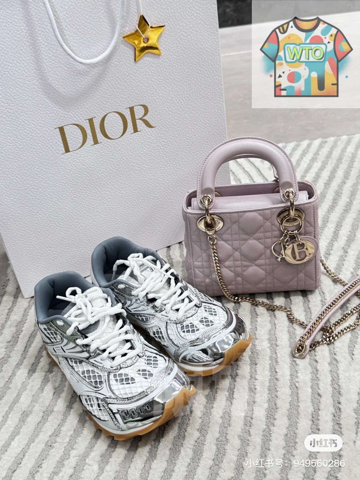  今日 DIOR ロマンティックな浅紫シリーズ で今の在庫は な価格です ショルダーバッグ バッグ