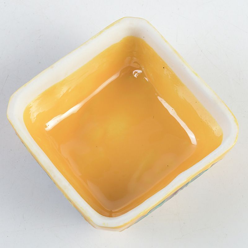 茶道具 平安 昭阿弥造 黄交趾 鳥梅文 香合 共箱 C S231 - メルカリ