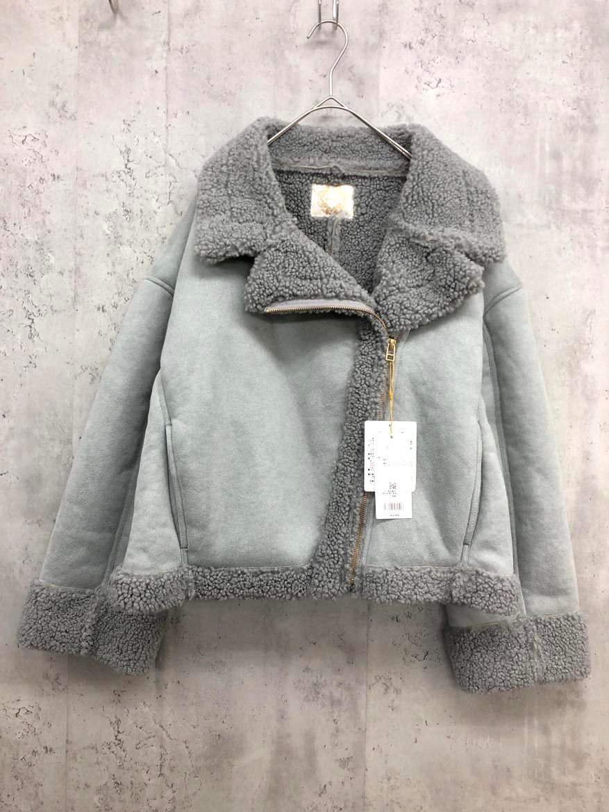 EDIT COLOGNE エディットコロン 121-2257001 プロポーションボディドレッシング ムートンボアブルゾン ジャケット sizeM グリーン レディース