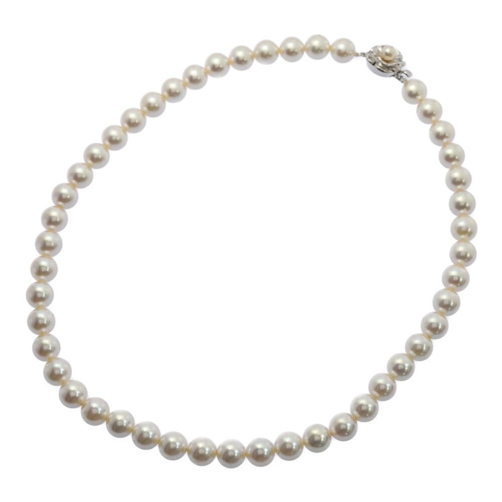 Φ 8.8 mm連･白蝶真珠 シロチョウ サウスシーパール ネックレス･ペンダント Silver 銀製-49.2 g シルバー 翌日配送可 ♀ A レディース 596016