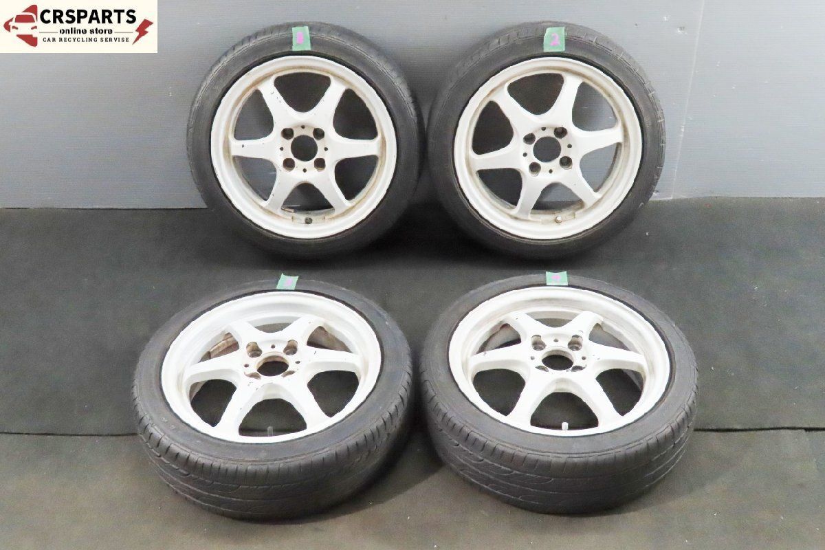 社外 メーカー不明 15 5 0 J 45 4 H 100 PCD ホイール 4本セット オンロード タイヤ No T 271