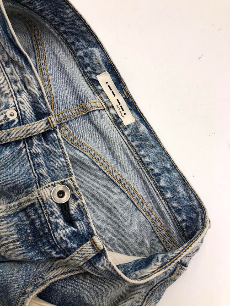 中古品 Whim Gazette ウィム ガゼット WGZ1021702A0001 ボタンフライ ラインカーブ デニムパンツ size36 ブルー レディース 思いやり