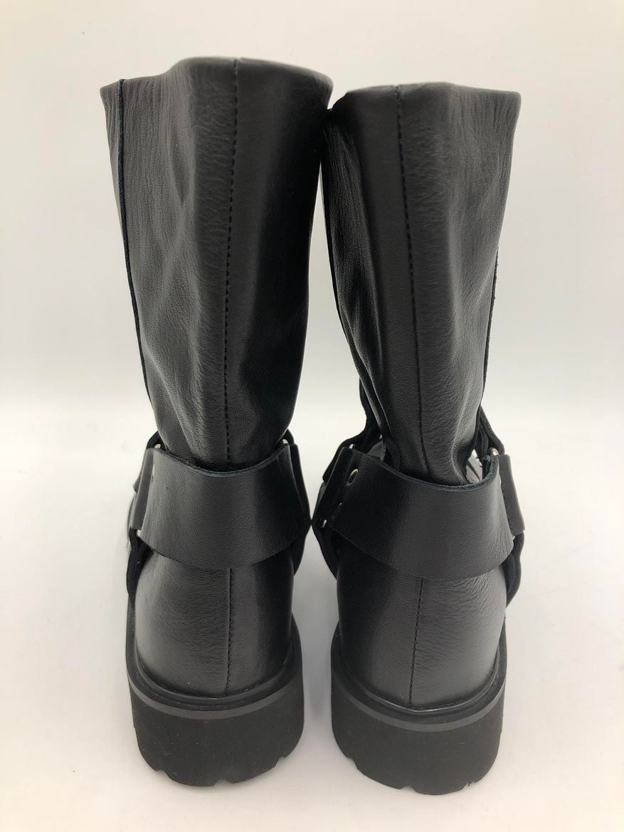  ビアズリー 牛革 ハーフ エンジニア ブーツ size 24.0 cm 黒 レディース エンジニアブーツ ブーツ