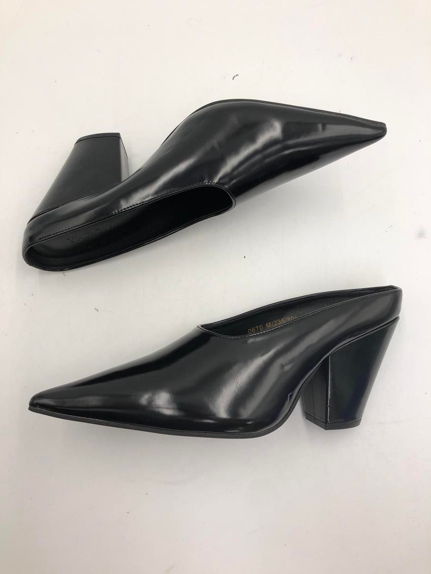 THROW by SLY スローバイスライ 030 hs 055-0670 ポインテッドスリッポン パンプス sizeM 黒 レディース