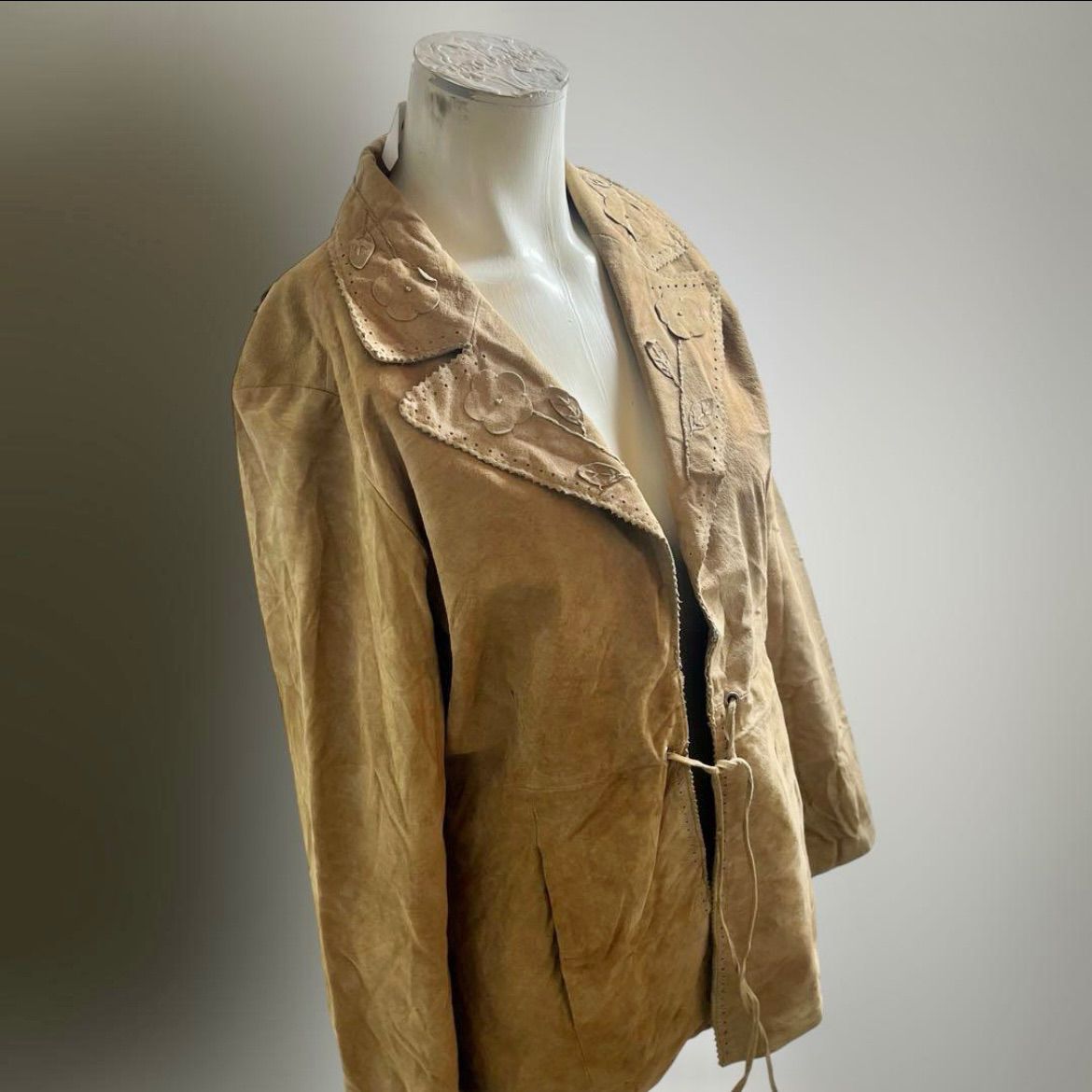 USA ヴィンテージ レザージャケット アメリカ スエード ビンテージ 花 珍