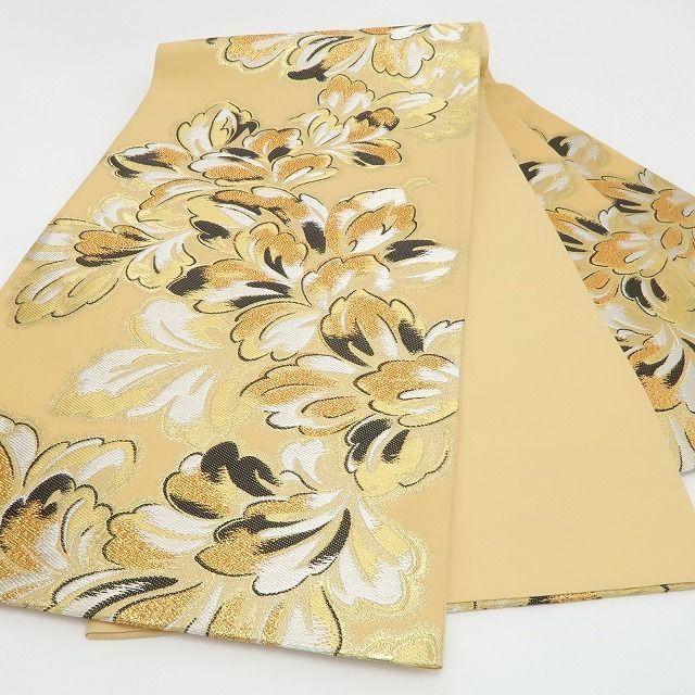  ❁tomihisa❁ 着物 正絹 振袖用 金色に咲き誇る晴れの日の華 袋帯 7115 袋帯 帯
