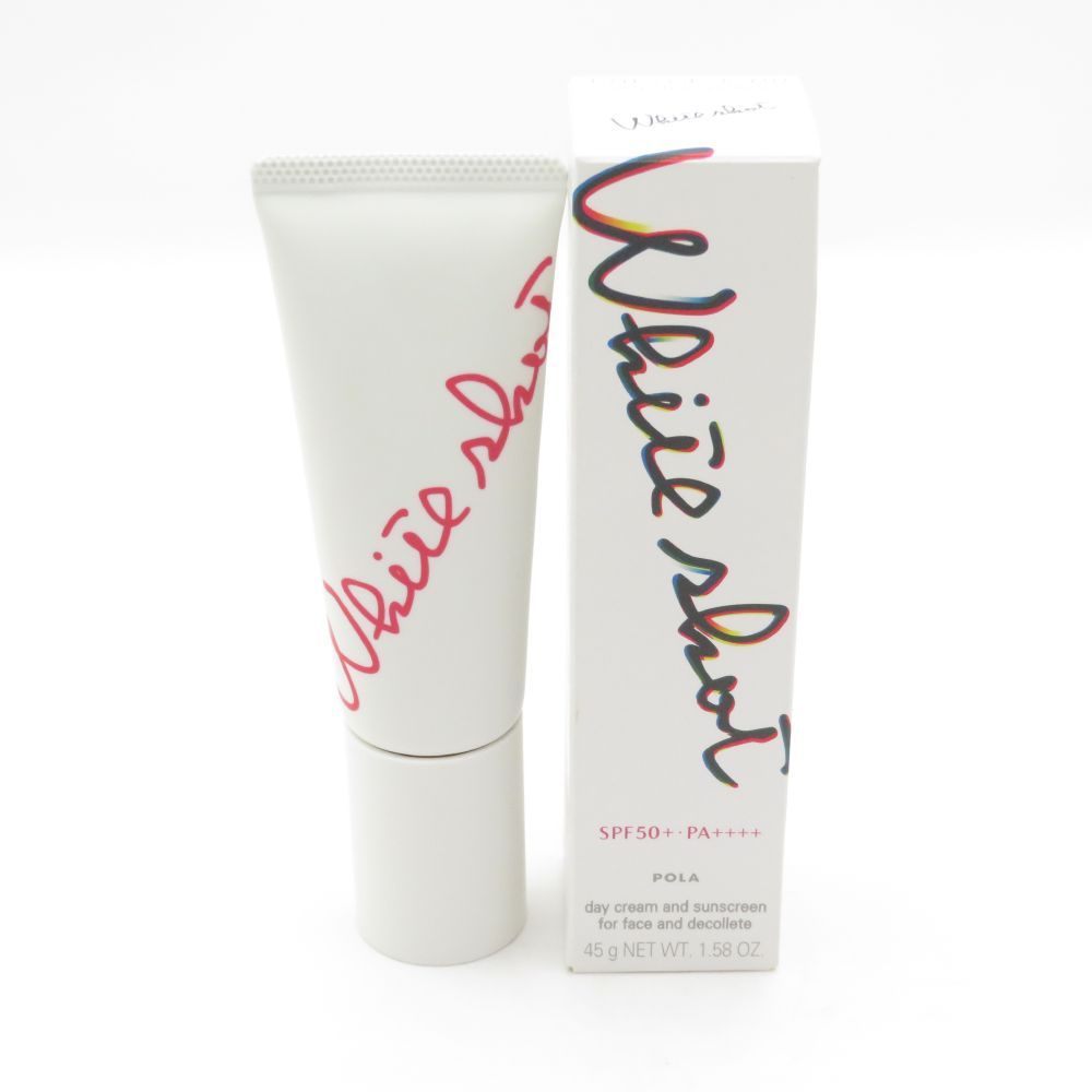 美品 POLA ポーラ ホワイトショット セラムUV 日中用クリーム・日ヤケ止め 45g ボトル含む重量 67.1g 残量多 BY10789V