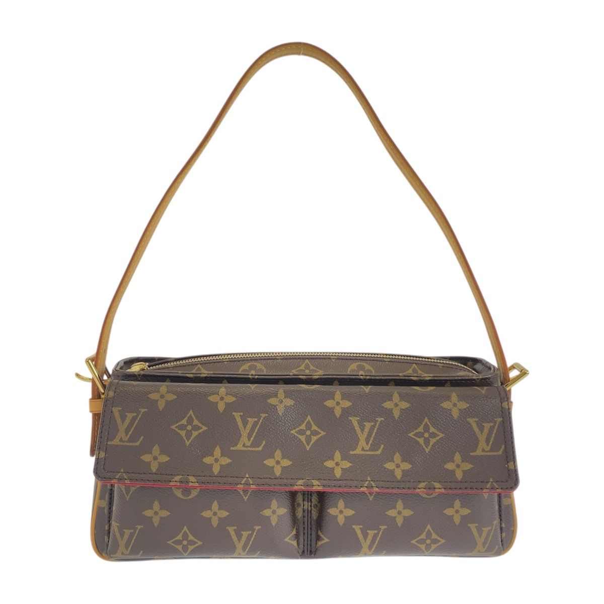 LOUIS VUITTON ルイヴィトン モノグラム ヴィバシテMM ブラウン ゴールド金具 PVC レザー M51164 ショルダーバッグ レディース 505978