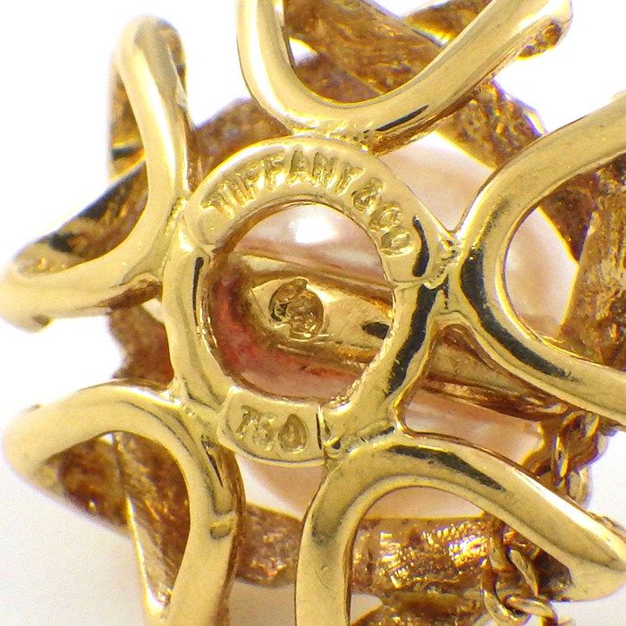  ティファニー Tiffany - Co. ネックレス キス アラウンド 1ポイント パール 6.5 mm珠 K 18 YG ネックレス アクセサリー