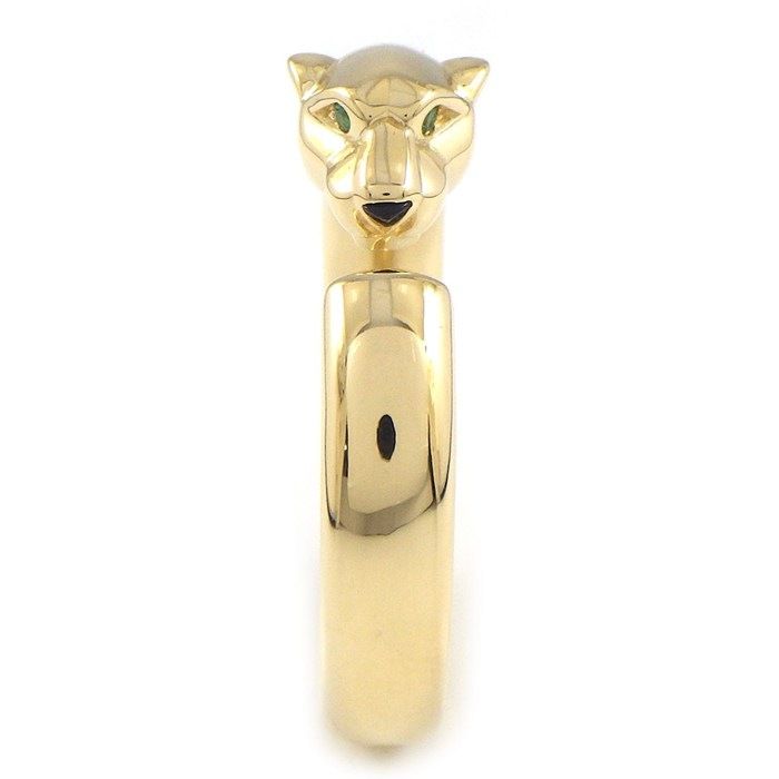 カルティエ Cartier リング パンテール SM パンサーモチーフ 1ポイント オニキス 2ポイント ツァボライトガーネット K 18 YG 17.5号 58
