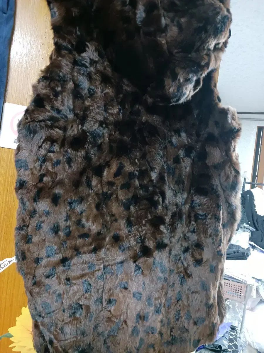 ブラウン レオパード ファー ベスト GINKGOPHARMACY_COM