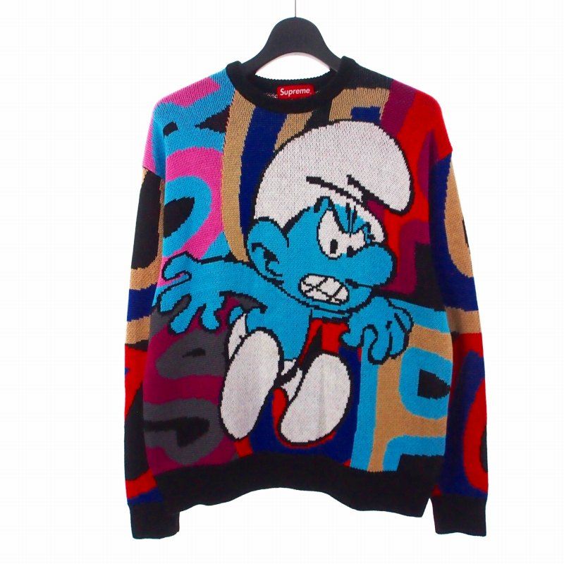 シュプリーム SUPREME 20AW Smurfs Sweater スマーフ ニット セーター S マルチ
