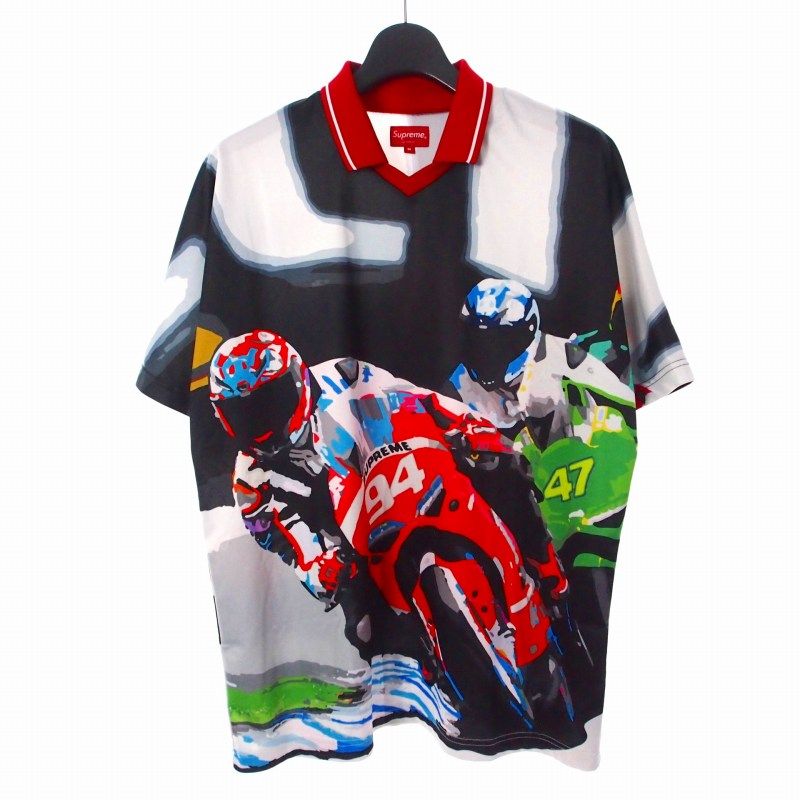 シュプリーム SUPREME 20SS Racing Soccer Jersey ポロシャツ 半袖 M マルチ