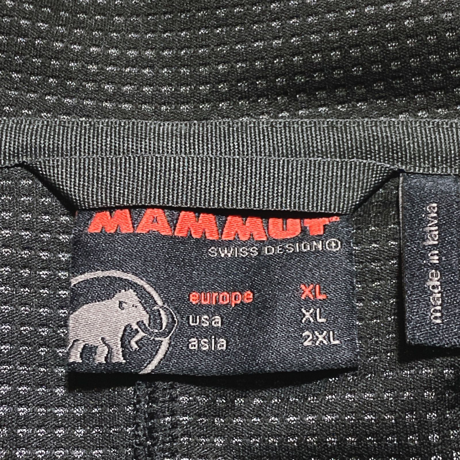 Mammut マムート ソフトシェルジャケット フーディ 大きいサイズ ワッペン プリント 黒 サイズ2XLメンズ