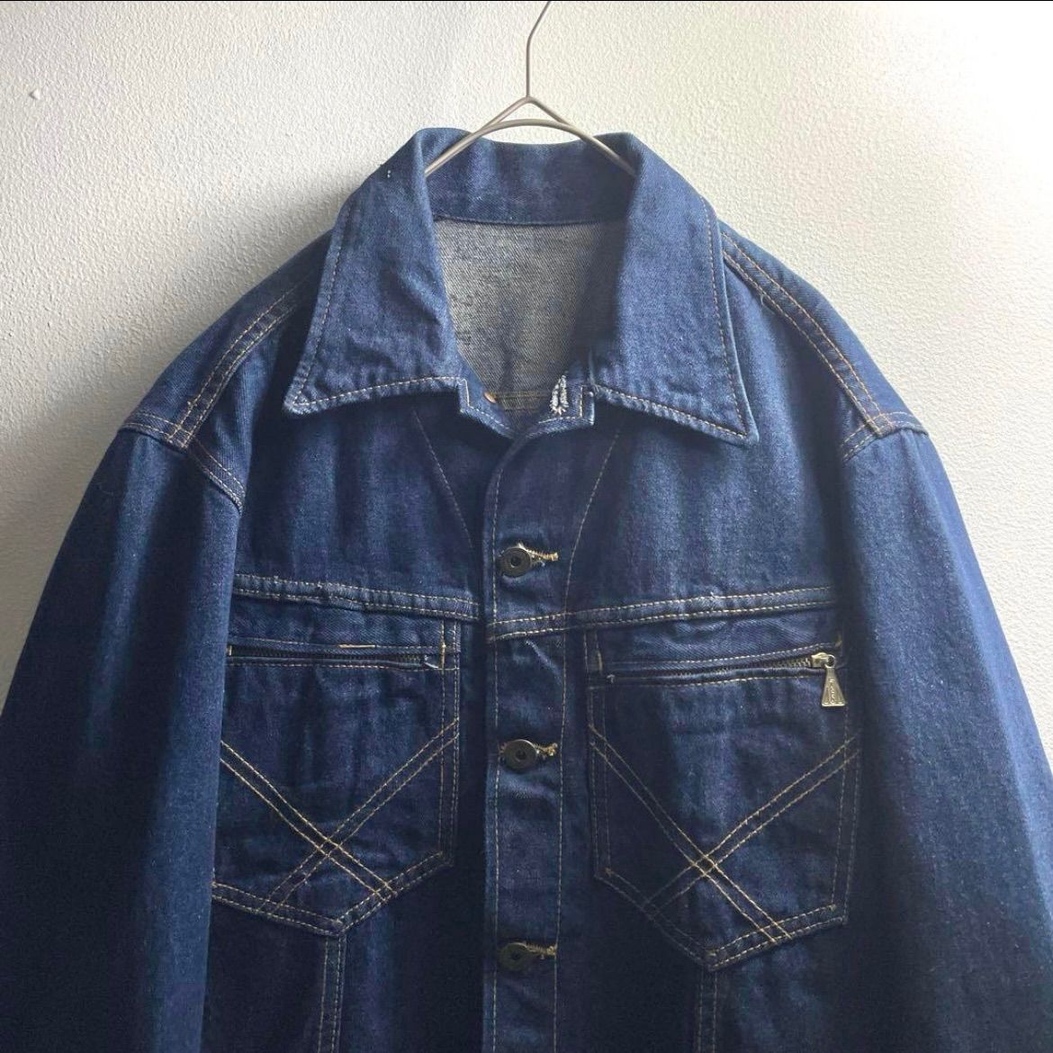 HEUGN ハンティング ジャケット デニム シャツ bisown ユーロ 古着 ヨーロッパ ヴィンテージ デニムジャケット Gジャン 60s 70s ユーロ