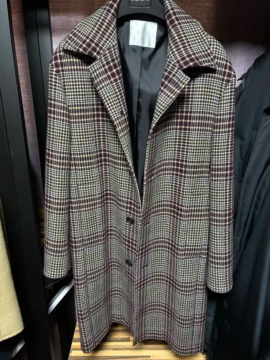 TIME HOMME チェックコート サイズ100 2回 短時間 着用