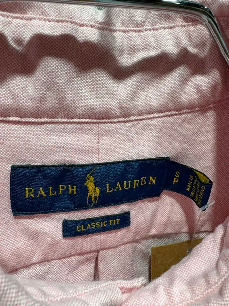  S POLO RALPH LAUREN クラシックフィット ピンク ボタン シャツ 長袖 シャツ ブラウス