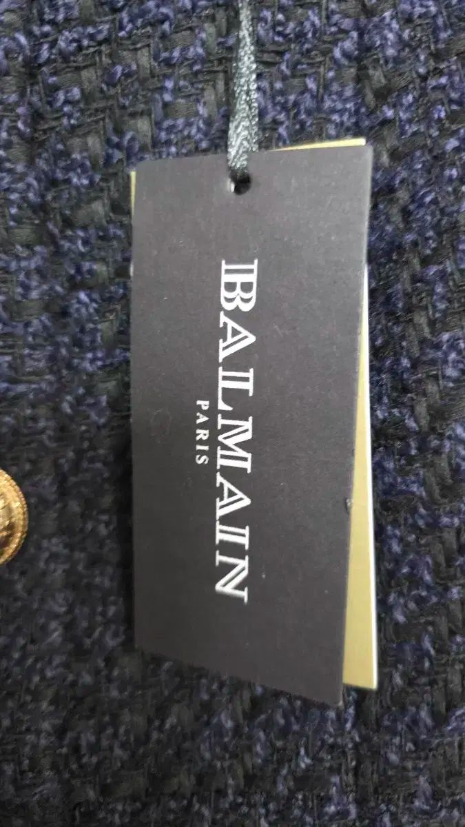 バルマン クロップド ツイード トップス S