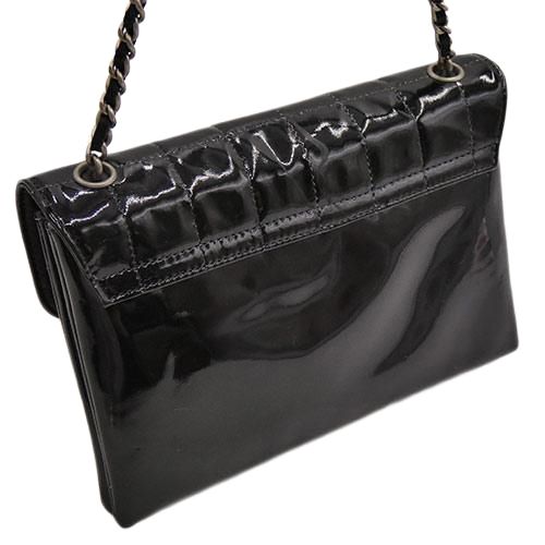 CHANEL チョコバー パテント ハンドバッグ　シャネル 楽天市場】シャネル CHANEL チョコバー ミニチェーンショルダーバッグ