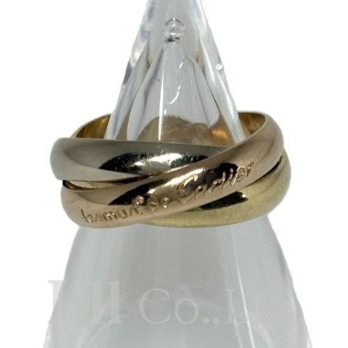 CARTIER カルティエ トリニティ リング クラシックモデル 750PG 750WG 750YG #50 ブランドジュエリー 指輪 10号 MM K18 18金 Au750 スリー ゴールド 3連 三連 マストドゥ ロゴ 80650