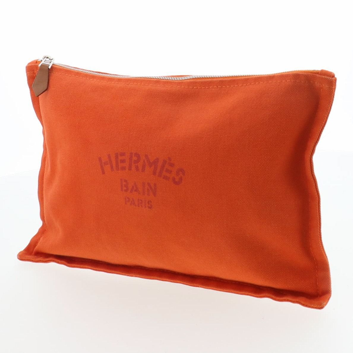 HERMES エルメス レディース フラットポーチ ヨッティング GM ポーチ H102501M レディース キャンバス レザー