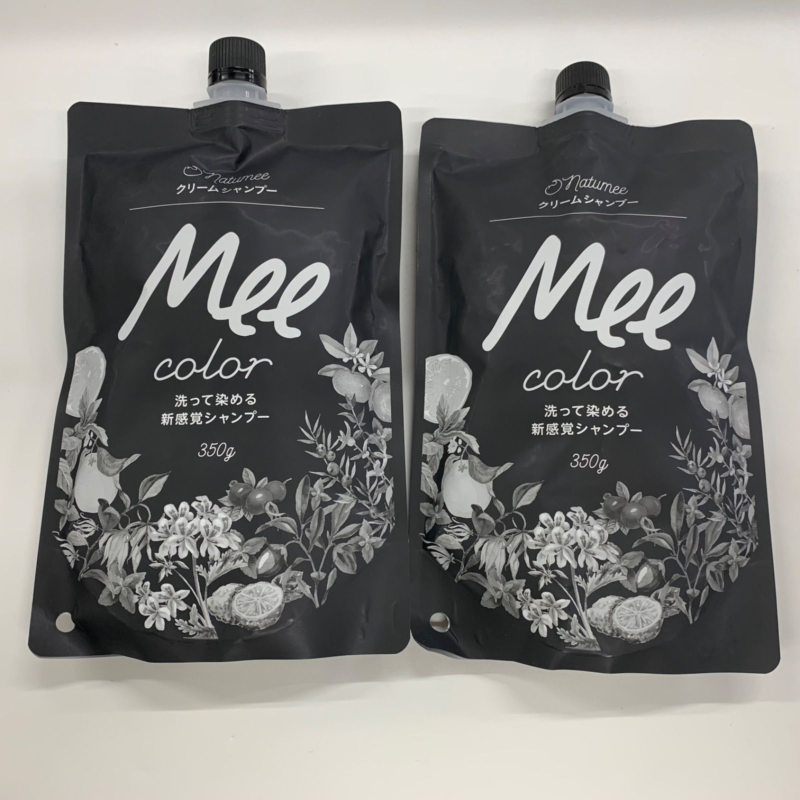 Y3312 Natumee Mee color クリームシャンプー ダークブラウン 350g 計2点セット