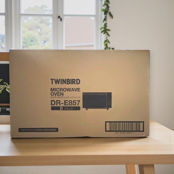 ツインバード オーブンレンジ DR E 857 B 18 L ミラーガラス 赤外線センサー フラット庫内 解凍 グリル付き