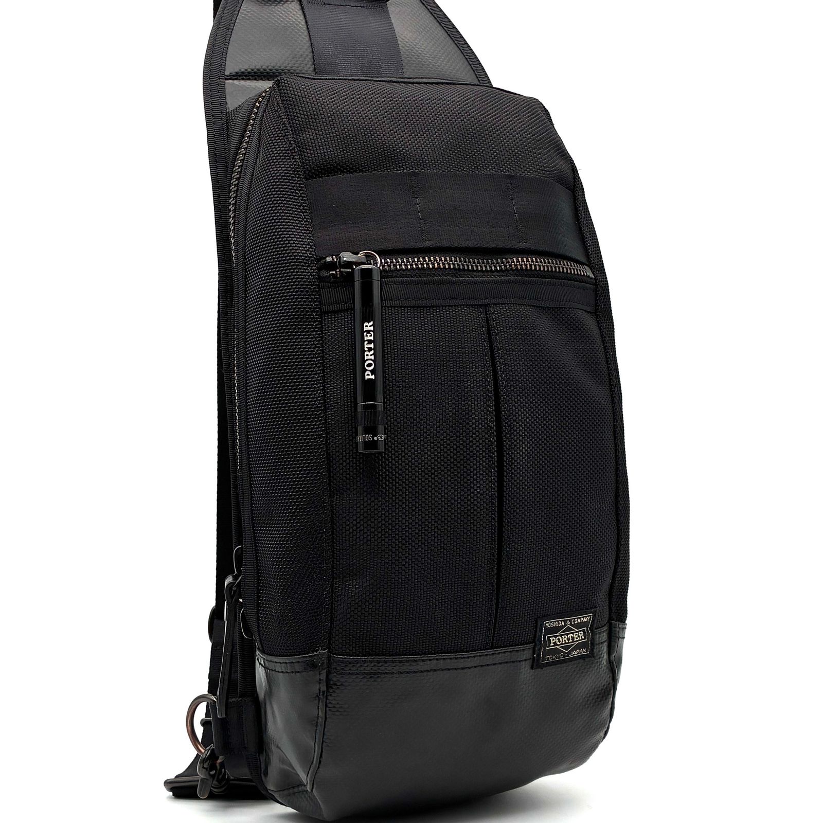 PORTER ポーター ヨシダカバン 吉田カバン スリング ボディバッグ ショルダーバッグ HEAT ヒート 斜め掛け ビジネス メンズ ブラック